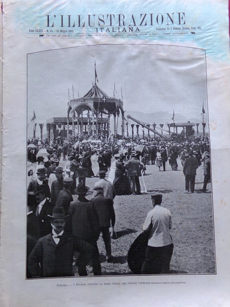 L'Illustrazione Italiana 20 Maggio 1906 Targa Florio Sovrani a Palermo …