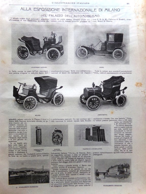 L'Illustrazione Italiana 20 Maggio 1906 Targa Florio Sovrani a Palermo …