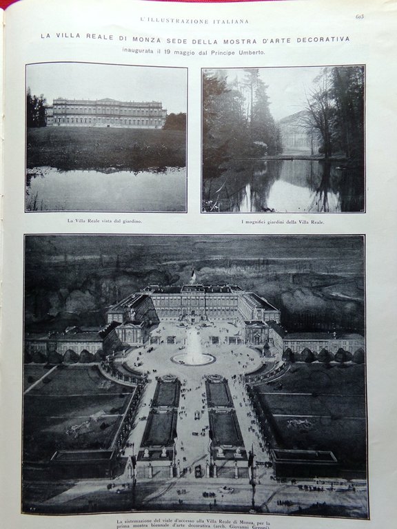 L'Illustrazione Italiana 20 Maggio 1923 Alessandro Manzoni Villa Monza Re …