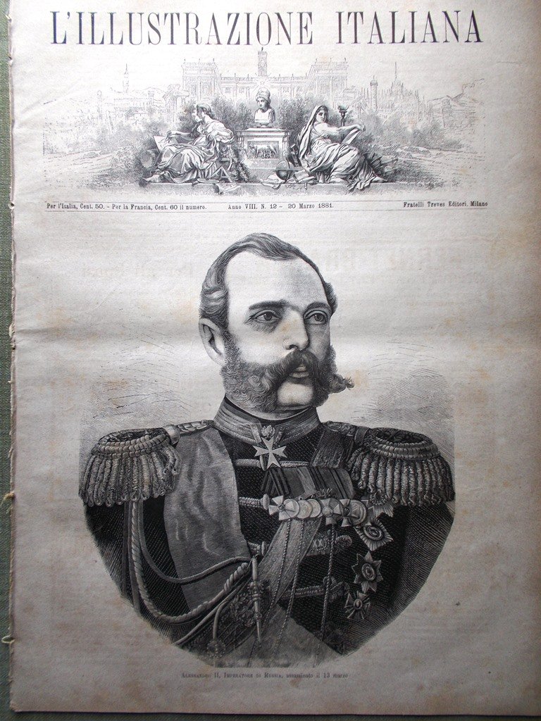 L'Illustrazione Italiana 20 Marzo 1881 Terremoto di Casamicciola Alessandro II
