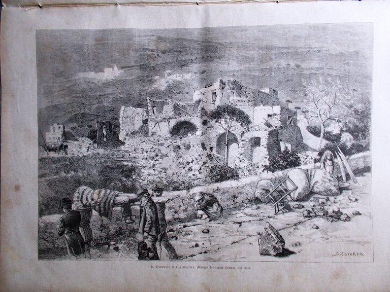 L'Illustrazione Italiana 20 Marzo 1881 Terremoto di Casamicciola Alessandro II