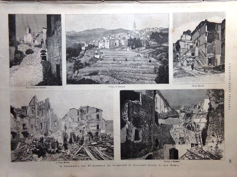 L'illustrazione Italiana 20 Marzo 1887 Terremoto Liguria Dogali Separazione Roma | Immagine Gallery 2