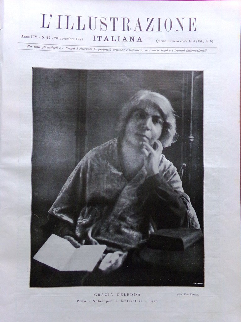 L'Illustrazione Italiana 20 Novembre 1927 Nobel Grazia Deledda Moschea Cairo …