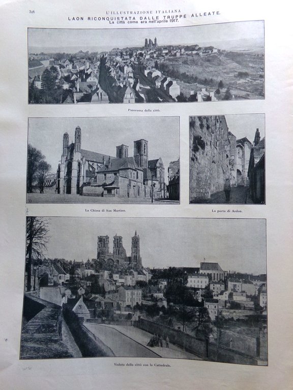 L'Illustrazione Italiana 20 Ottobre 1918 WW1 Laon Nisc Fiandra Haardt …