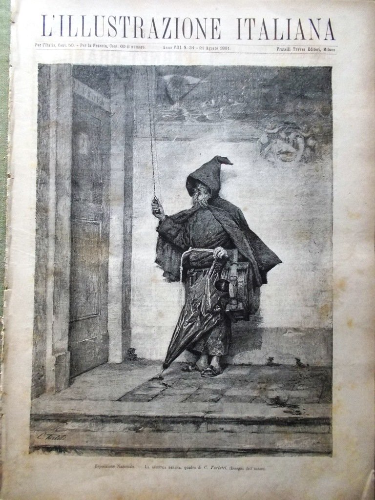 L'Illustrazione Italiana 21 Agosto 1881 Meeting Bu-Amena Regina Margherita Como