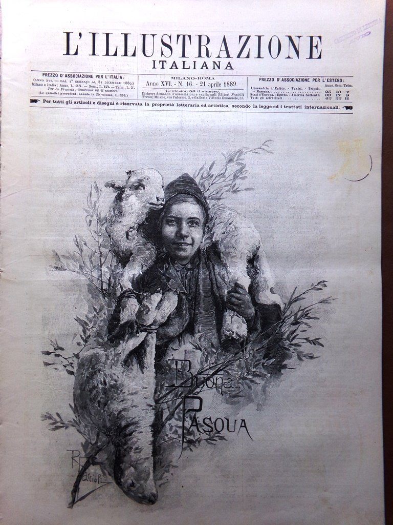 L'Illustrazione Italiana 21 Aprile 1889 Duomo di Carignano Gaidano Borelli …