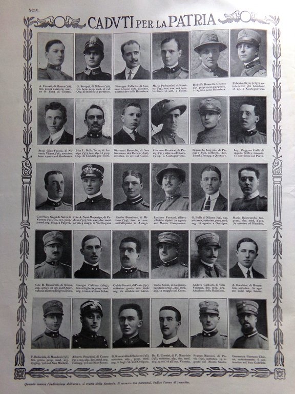 L'Illustrazione Italiana 21 Aprile 1918 WW1 Rovereto Romano Dazzi Tedeschi …