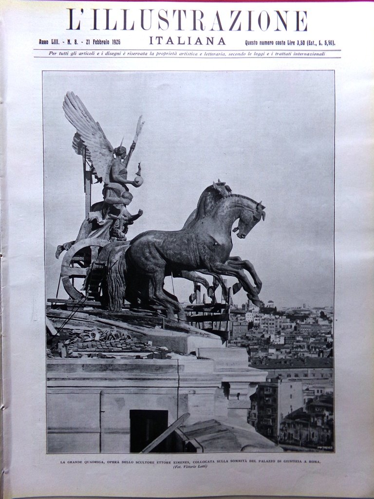 L'Illustrazione Italiana 21 Febbraio 1926 Giarabub Pitoeff Brasini Roma Torino | Immagine principale