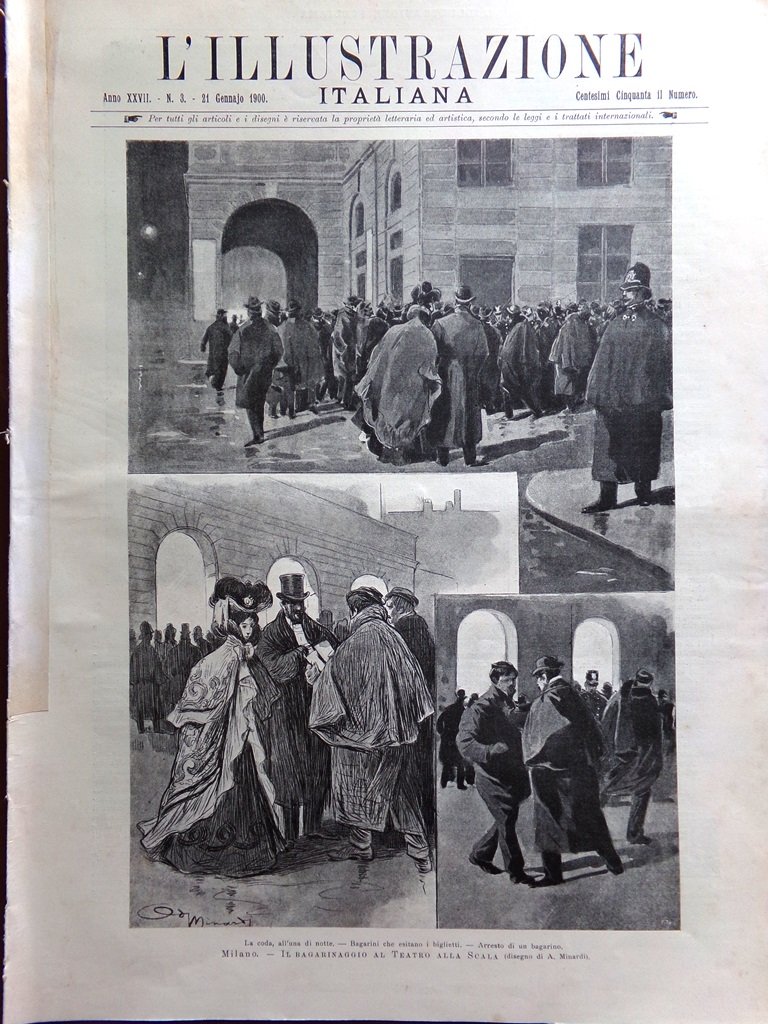 L'Illustrazione Italiana 21 Gennaio 1900 Briganti Sardegna Cirio Federico Scala
