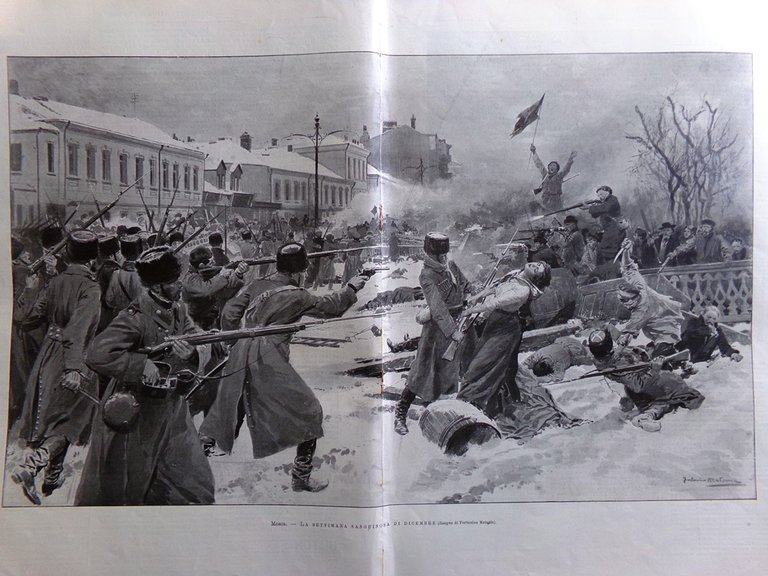 L'Illustrazione Italiana 21 Gennaio 1906 Pascoli Rivolta Russia Fallieres Auto