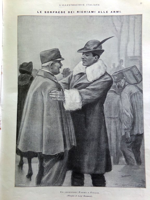 L'Illustrazione Italiana 21 Gennaio 1917 WW1 Tonale Isonzo Armi Raimondi …