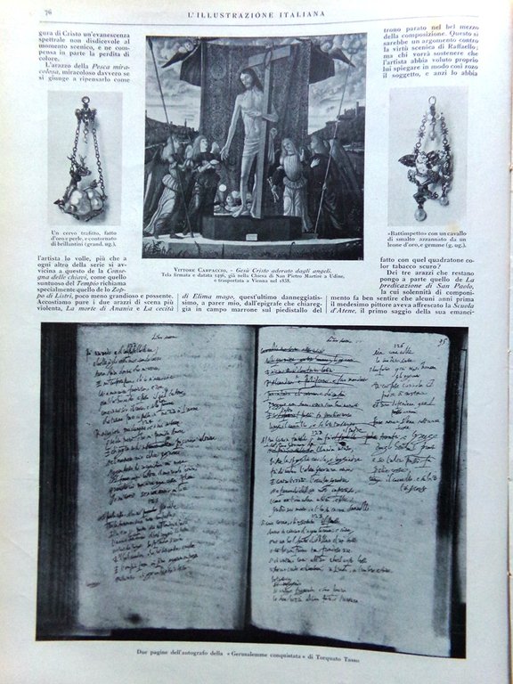 L'Illustrazione Italiana 21 Gennaio 1923 Oggetti d'Arte Restituiti dall'Austria