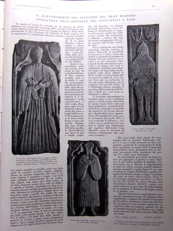 L'illustrazione Italiana 21 Giugno 1931 Ferrarin Ospedale Rodi Parigi Bucarest