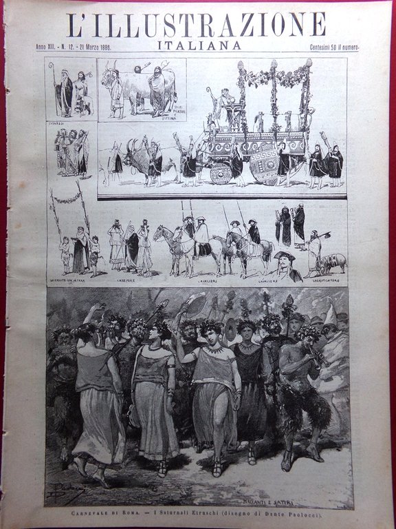 L'Illustrazione Italiana 21 Marzo 1886 Indemoniati Arte Carnevale Roma e … | Immagine Gallery 2