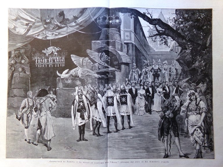 L'Illustrazione Italiana 21 Marzo 1886 Indemoniati Arte Carnevale Roma e …