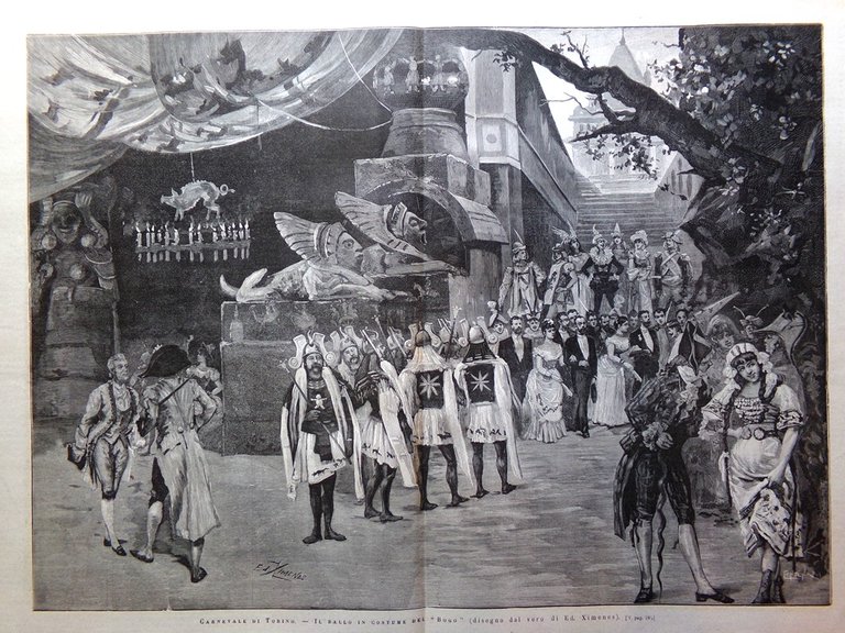 L'Illustrazione Italiana 21 Marzo 1886 Indemoniati Arte Carnevale Roma e … | Immagine Gallery 3