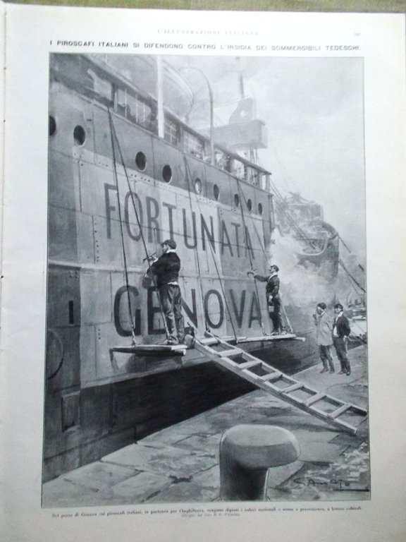 L'illustrazione Italiana 21 Marzo 1915 WW1 Attacco ai Dardanelli Mine …