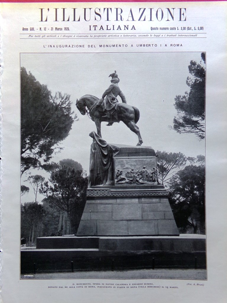 L'Illustrazione Italiana 21 Marzo 1926 Efebo Pompay Orsay Fizzarotti Umberto … | Immagine principale