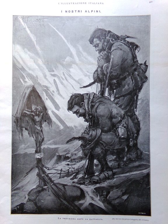 L'illustrazione Italiana 21 Novembre 1915 WW1 Marconi Agach Letizia Col …