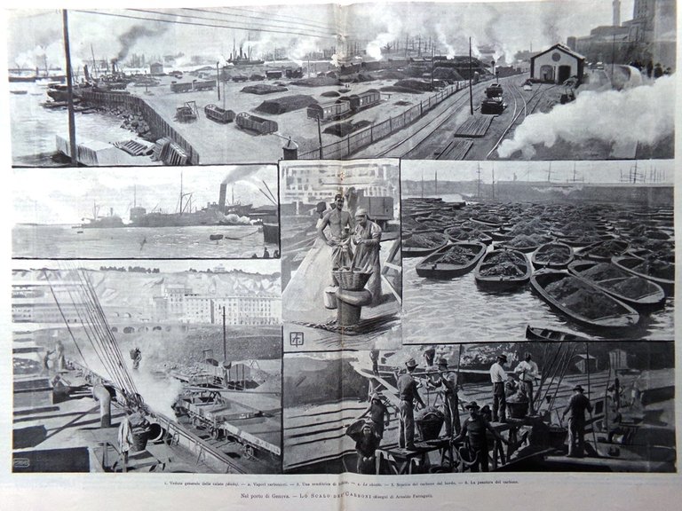 L'Illustrazione Italiana 21 Ottobre 1900 Giuseppe Verdi Porto di Genova …