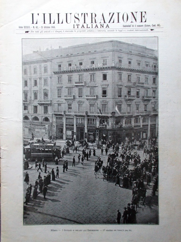 L'Illustrazione Italiana 21 Ottobre 1906 Carminati Zar Nicola II Epernon …