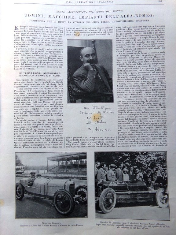 L'Illustrazione Italiana 21 Settembre 1924 Alfa Romeo Pirandello Lucca Oratorio | Immagine Gallery 4