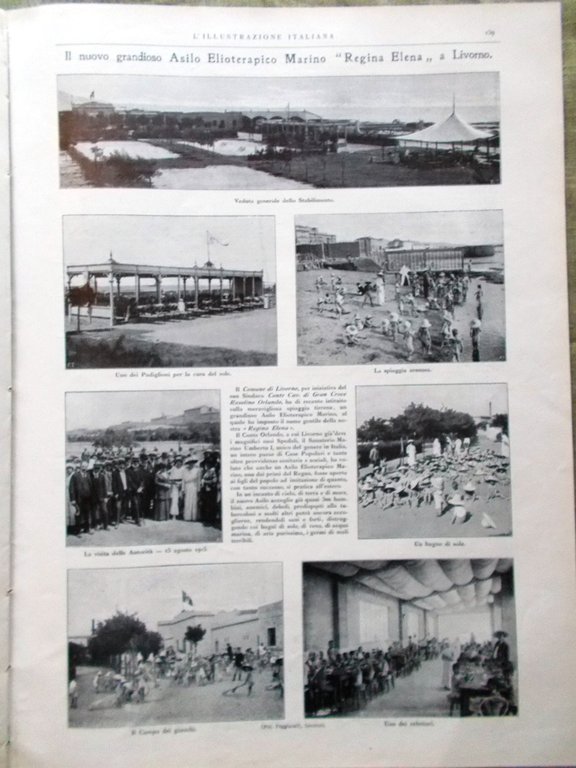 L'illustrazione Italiana 22 Agosto 1915 WW1 Avanzata sul Carso Livorno …