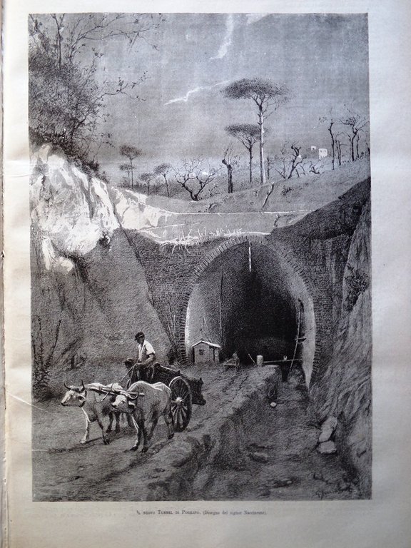 L'illustrazione Italiana 22 Aprile 1883 Gastaldi Disastro di Moricone Posillipo