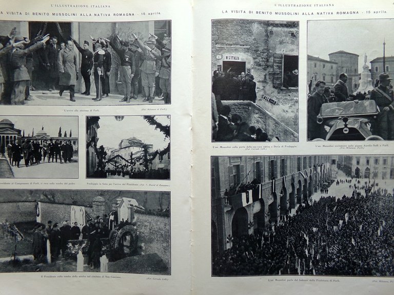 L'Illustrazione Italiana 22 Aprile 1923 Visita Re Milano Mussolini Romagna …