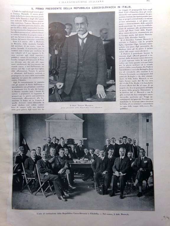 L'Illustrazione Italiana 22 Dicembre 1918 WW1 Wilson Bolzano Farina Karoly …