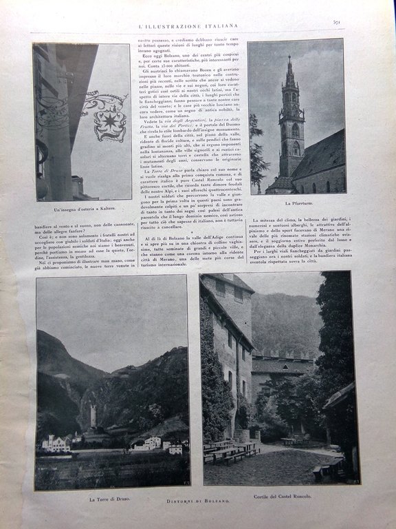 L'Illustrazione Italiana 22 Dicembre 1918 WW1 Wilson Bolzano Farina Karoly …