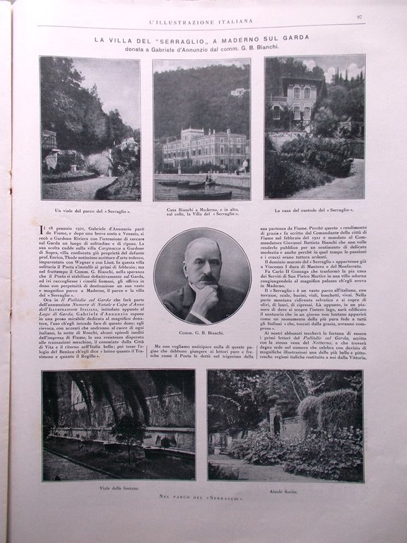 L'Illustrazione Italiana 22 Gennaio 1922 Eleonora Duse Adige Villa del …