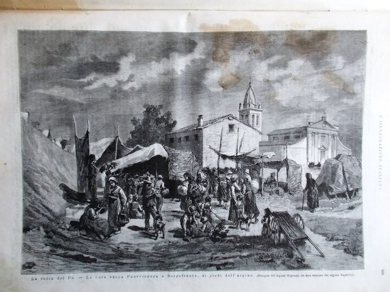 L'Illustrazione Italiana 22 Giugno 1879 Eruzione Etna Rotta del Po …