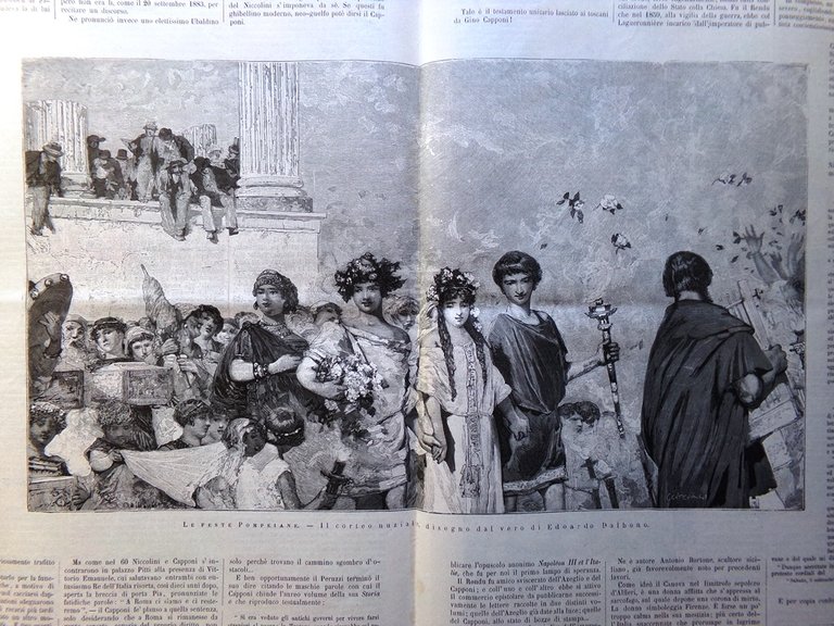 L'Illustrazione Italiana 22 Giugno 1884 Feste Pompeiane Mercuri Cavour Santena | Immagine Gallery 3