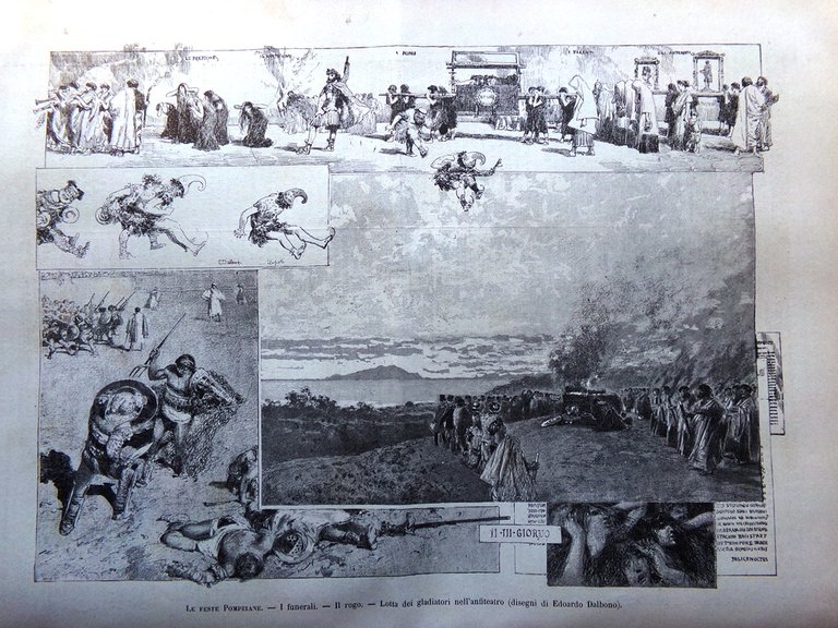 L'Illustrazione Italiana 22 Giugno 1884 Feste Pompeiane Mercuri Cavour Santena | Immagine Gallery 4