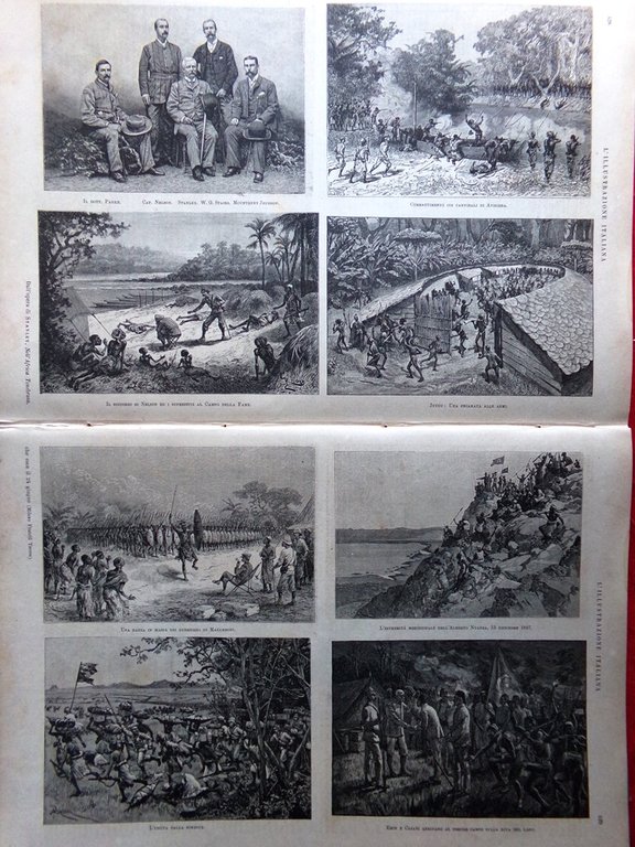 L'Illustrazione Italiana 22 Giugno 1890 Ergografo Ponometro Stanley Marocco Roma