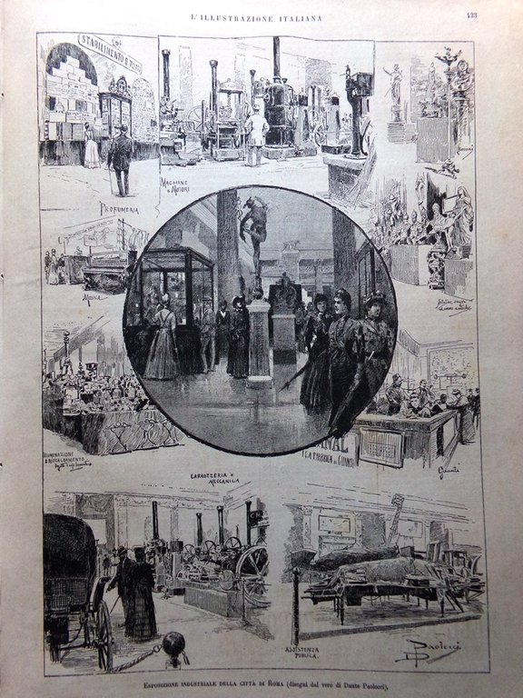 L'Illustrazione Italiana 22 Giugno 1890 Ergografo Ponometro Stanley Marocco Roma