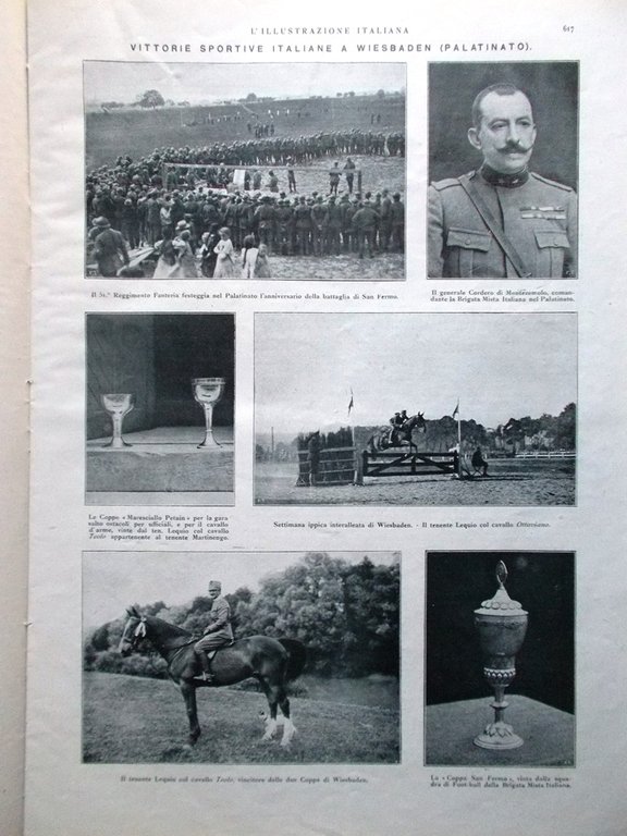 L'Illustrazione Italiana 22 Giugno 1919 Asiago Abbazia Corfù Trieste Reno …