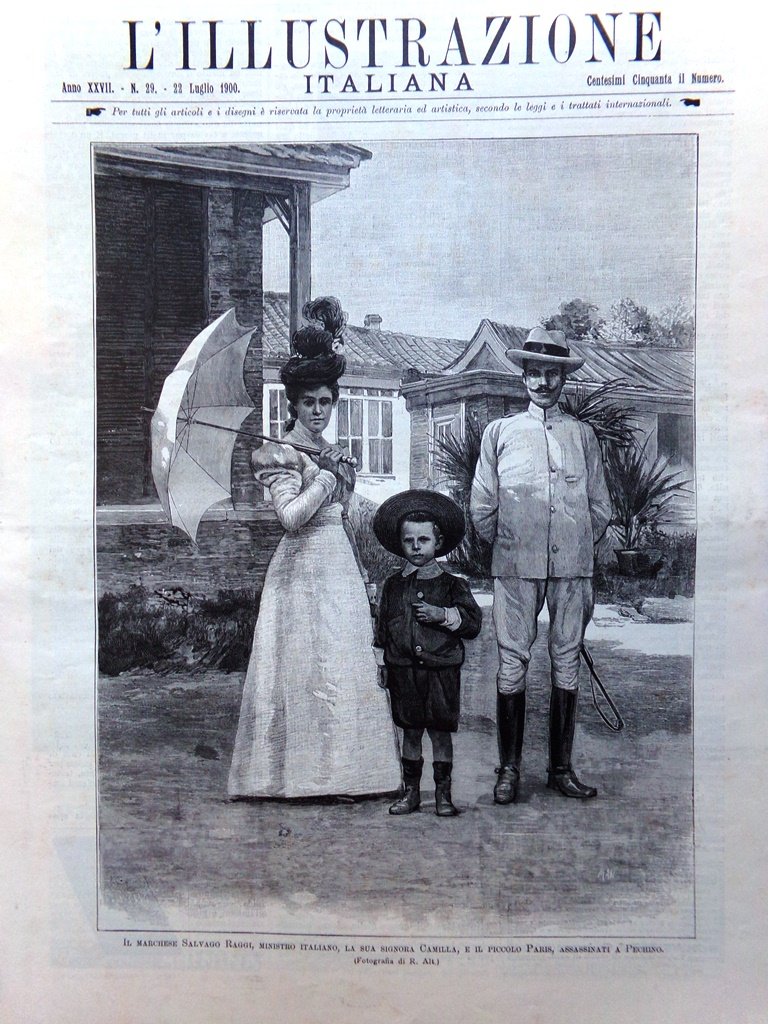 L'Illustrazione Italiana 22 Luglio 1900 Spedizione Cina Raggi Otranto Gherardini