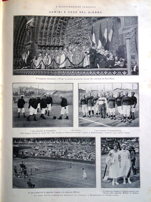 L'Illustrazione Italiana 22 Luglio 1923 Re Terni Danubio Sale d'Armi …