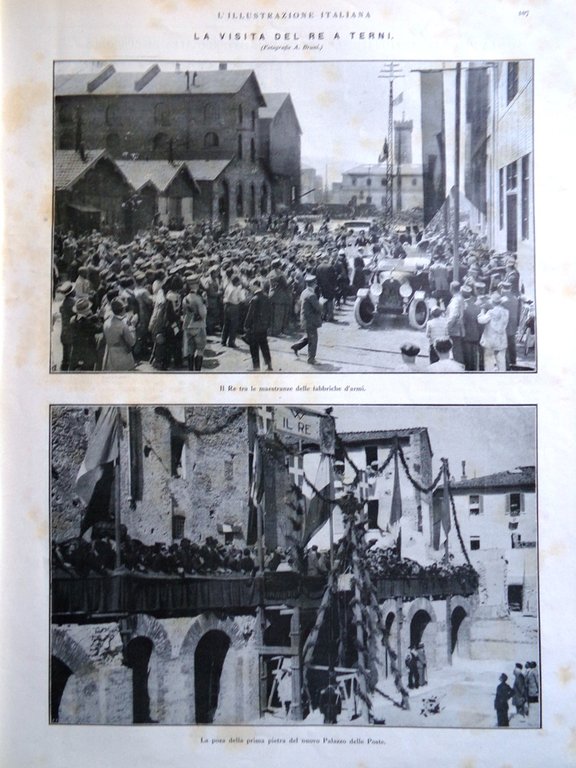 L'Illustrazione Italiana 22 Luglio 1923 Re Terni Danubio Sale d'Armi …