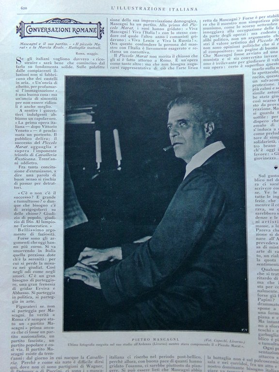 L'Illustrazione Italiana 22 Maggio 1921 Mascagni Elezioni Minotto Slesia Verona