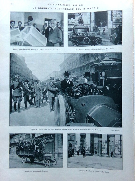 L'Illustrazione Italiana 22 Maggio 1921 Mascagni Elezioni Minotto Slesia Verona