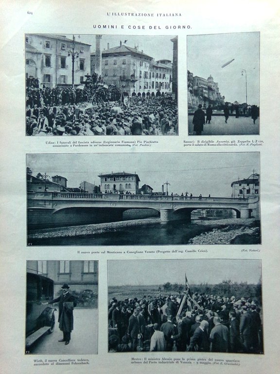 L'Illustrazione Italiana 22 Maggio 1921 Mascagni Elezioni Minotto Slesia Verona