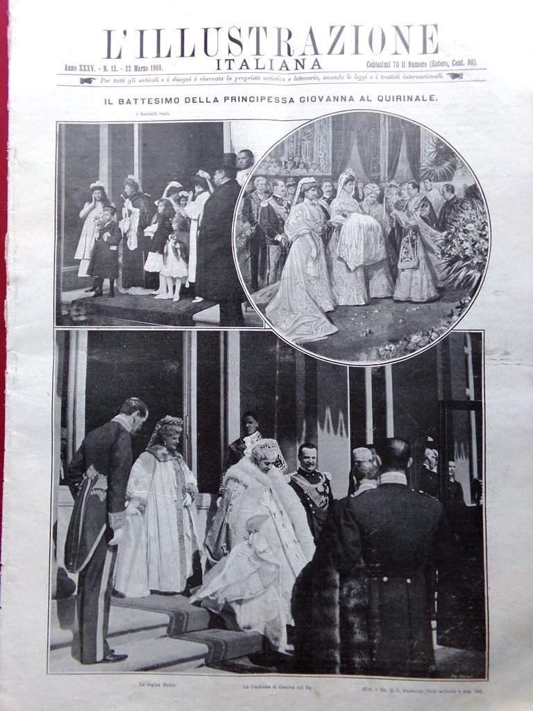 L'Illustrazione Italiana 22 Marzo 1908 Funerali Edmondo De Amicis Giovanna … | Immagine principale