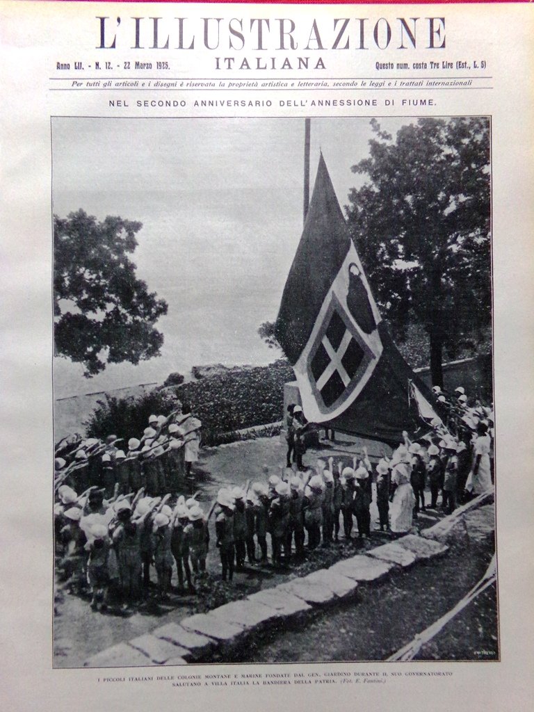 L'Illustrazione Italiana 22 Marzo 1925 Fiume Bozze Monumento Caduti Milano … | Immagine principale