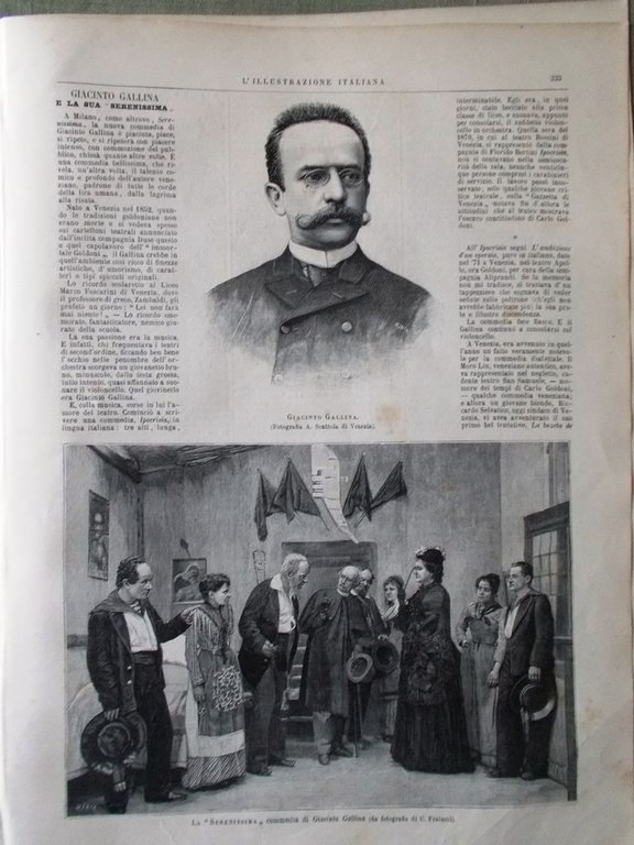 L'Illustrazione Italiana 22 Novembre 1891 Viterbo Ponte Galera Giacinto Gallina