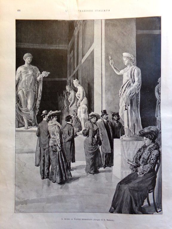 L'Illustrazione Italiana 22 Novembre 1903 Leigheb Museo Napoli Reali Inghilterra