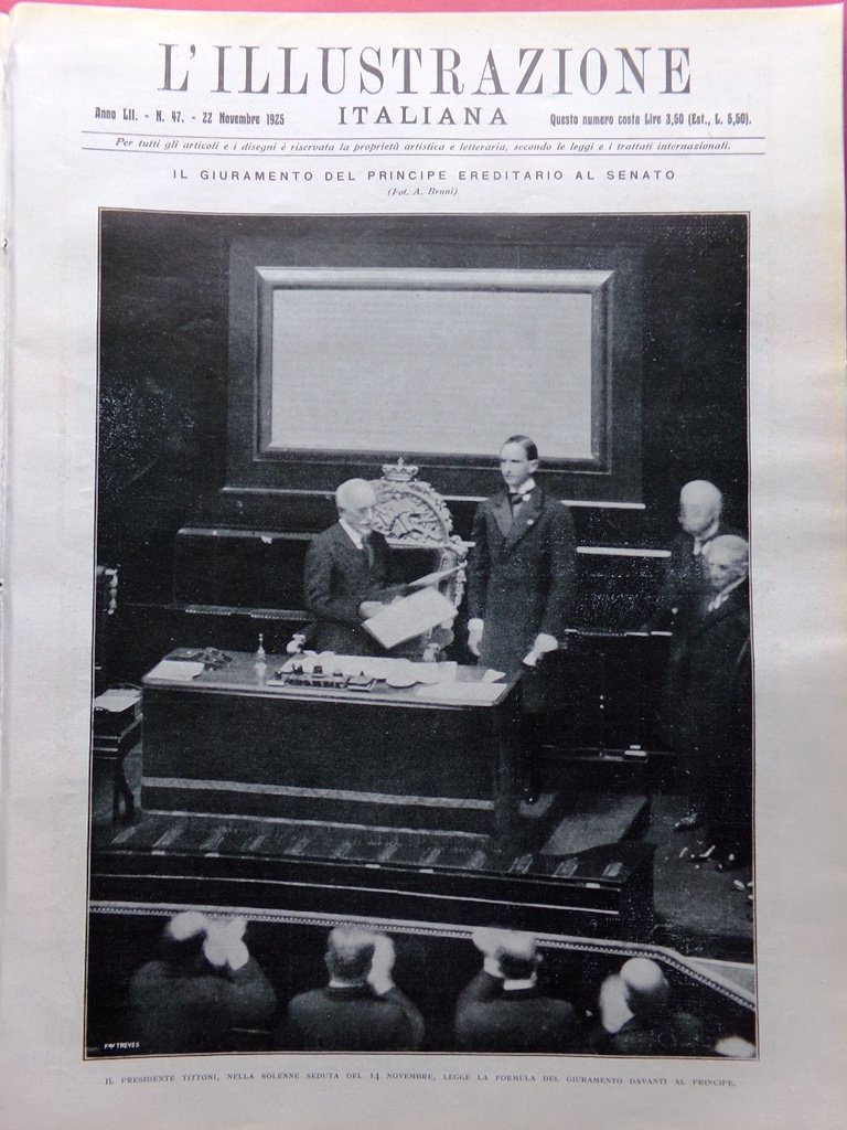L'Illustrazione Italiana 22 Novembre 1925 Cingolo Alfa Romeo Arte Parigi … | Immagine principale
