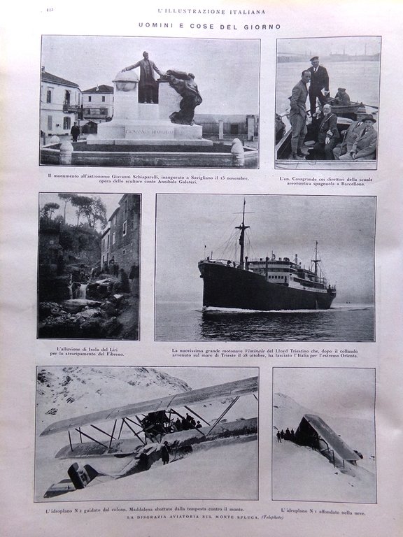 L'Illustrazione Italiana 22 Novembre 1925 Cingolo Alfa Romeo Arte Parigi … | Immagine Gallery 3